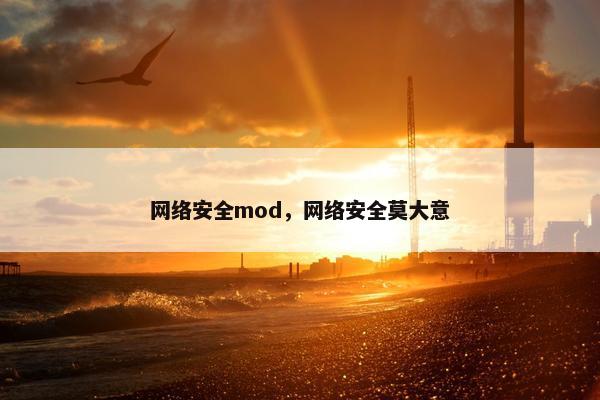 网络安全mod，网络安全莫大意