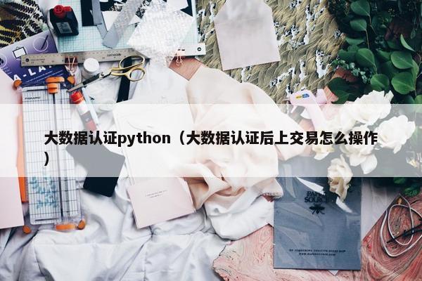 大数据认证python（大数据认证后上交易怎么操作）