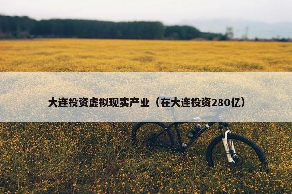 大连投资虚拟现实产业（在大连投资280亿）