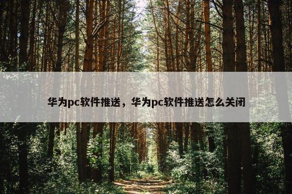 华为pc软件推送，华为pc软件推送怎么关闭