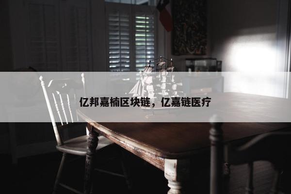 亿邦嘉楠区块链，亿嘉链医疗