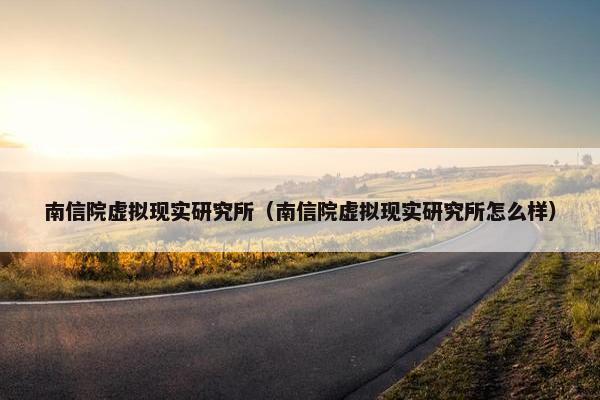 南信院虚拟现实研究所（南信院虚拟现实研究所怎么样）