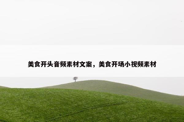 美食开头音频素材文案，美食开场小视频素材