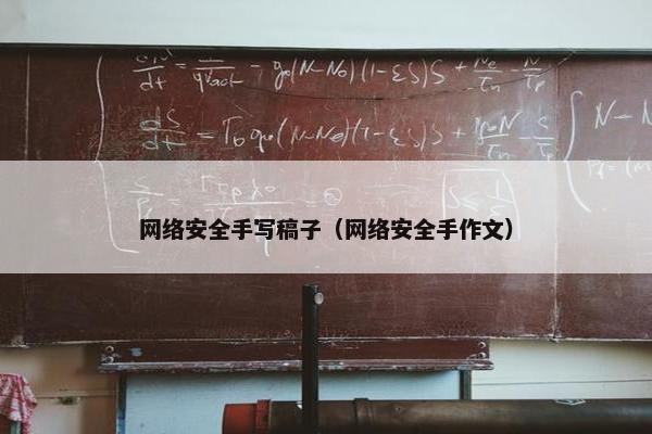 网络安全手写稿子（网络安全手作文）
