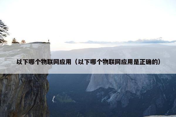 以下哪个物联网应用（以下哪个物联网应用是正确的）