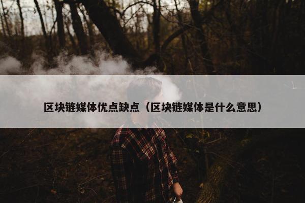 区块链媒体优点缺点（区块链媒体是什么意思）