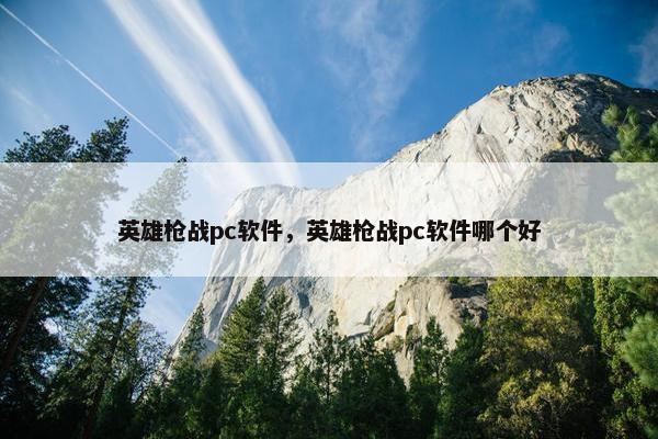 英雄枪战pc软件，英雄枪战pc软件哪个好