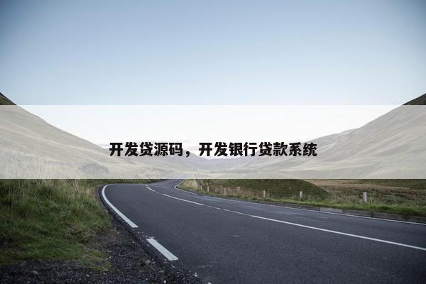 开发贷源码，开发银行贷款系统