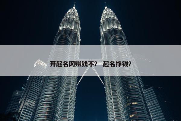开起名网赚钱不？ 起名挣钱？