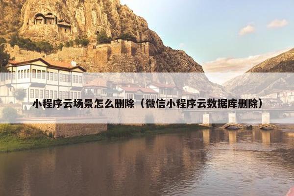 小程序云场景怎么删除（微信小程序云数据库删除）