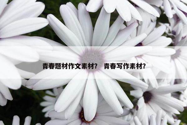 青春题材作文素材？ 青春写作素材？