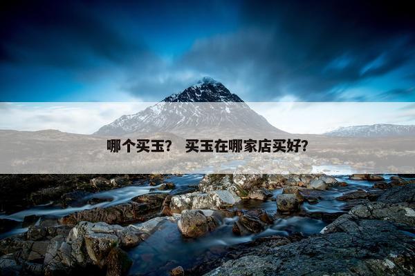哪个买玉？ 买玉在哪家店买好？