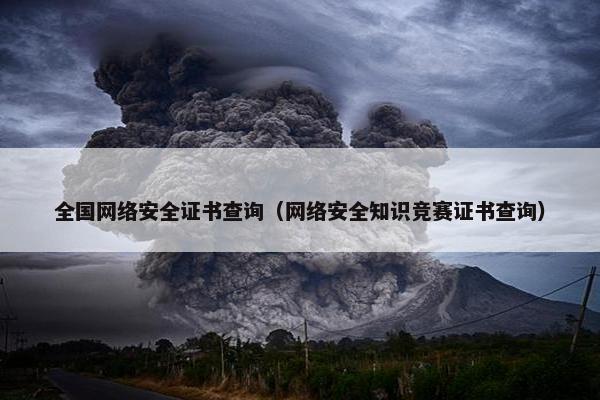 全国网络安全证书查询（网络安全知识竞赛证书查询）