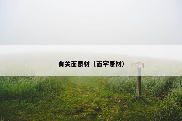 有关面素材（面字素材）
