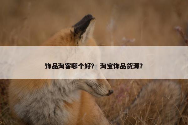 饰品淘客哪个好？ 淘宝饰品货源？