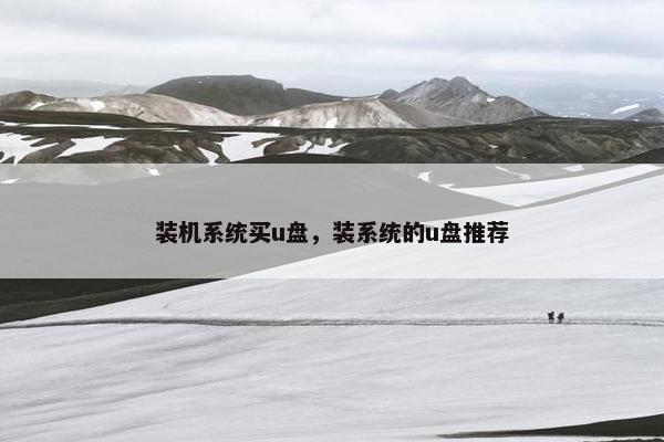 装机系统买u盘，装系统的u盘推荐
