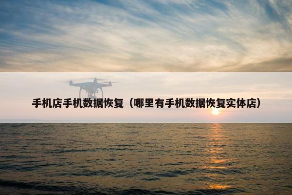 手机店手机数据恢复（哪里有手机数据恢复实体店）