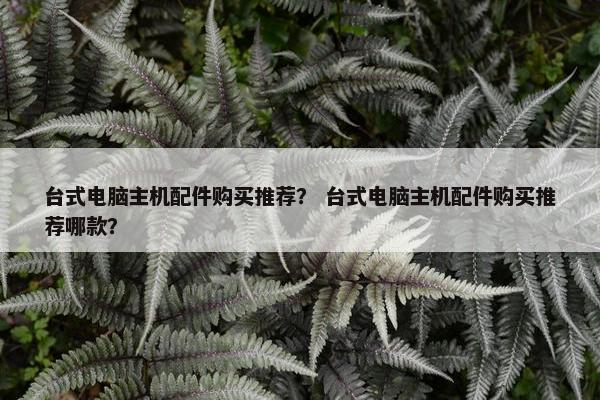台式电脑主机配件购买推荐？ 台式电脑主机配件购买推荐哪款？