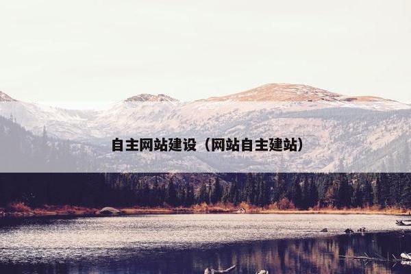 自主网站建设（网站自主建站）
