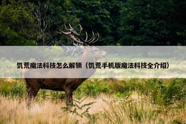 饥荒魔法科技怎么解锁（饥荒手机版魔法科技全介绍）