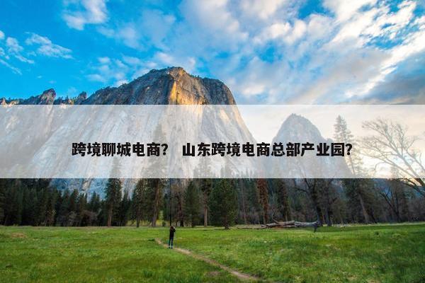 跨境聊城电商？ 山东跨境电商总部产业园？