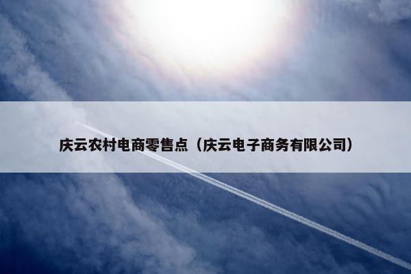 庆云农村电商零售点(庆云电子商务有限公司) 庆云农村电商零售点(庆云电子商务有限公司)