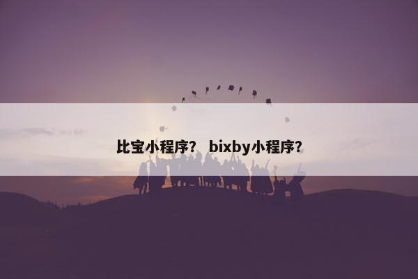 比宝小程序？ bixby小程序？