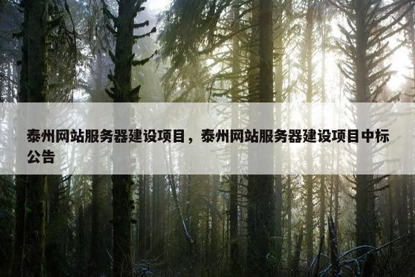 泰州网站服务器建设项目,泰州网站服务器建设项目中标公告 泰州网站服务器建设项目,泰州网站服务器建设项目中标公告