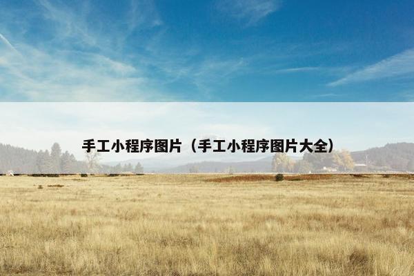 手工小程序图片（手工小程序图片大全）