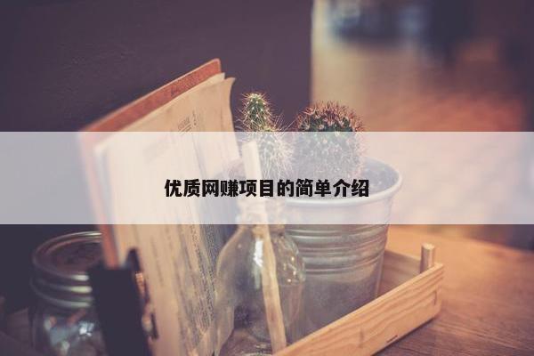 优质网赚项目的简单介绍 优质网赚项目的简单介绍