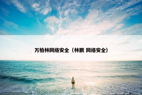 万柏林网络安全（林鹏 网络安全）