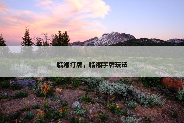 临湘打牌，临湘字牌玩法