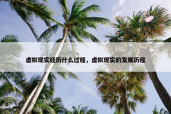 虚拟现实经历什么过程，虚拟现实的发展历程