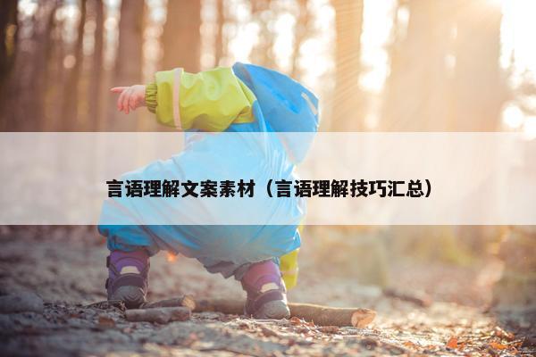 言语理解文案素材（言语理解技巧汇总）