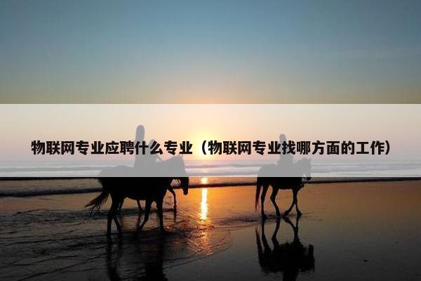 物联网专业应聘什么专业(物联网专业找哪方面的工作) 物联网专业应聘什么专业(物联网专业找哪方面的工作)