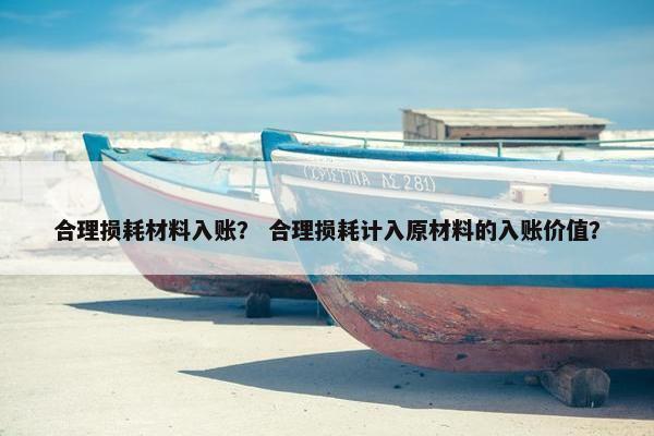 合理损耗材料入账? 合理损耗计入原材料的入账价值? 合理损耗材料入账? 合理损耗计入原材料的入账价值?