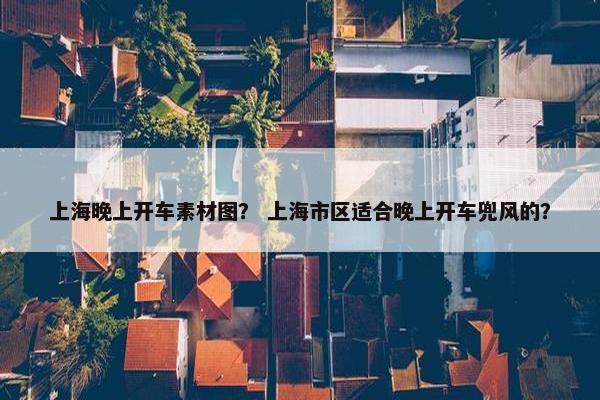 上海晚上开车素材图？ 上海市区适合晚上开车兜风的？