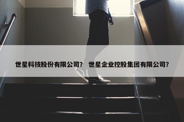 世星科技股份有限公司？ 世星企业控股集团有限公司？