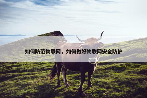 如何防范物联网，如何做好物联网安全防护