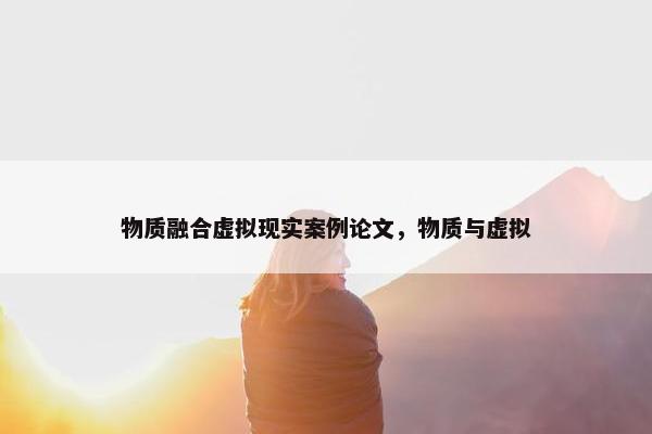 物质融合虚拟现实案例论文，物质与虚拟