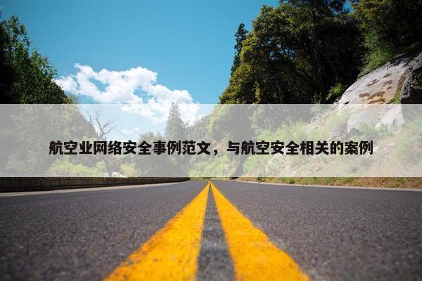 航空业网络安全事例范文，与航空安全相关的案例