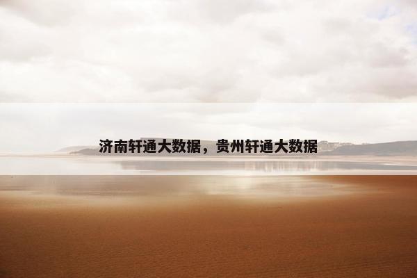 济南轩通大数据，贵州轩通大数据