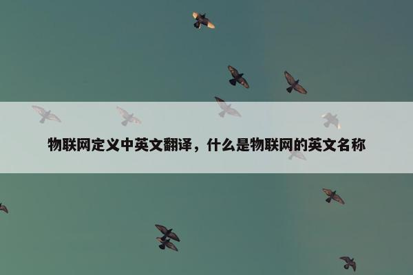 物联网定义中英文翻译，什么是物联网的英文名称
