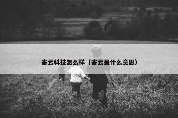 寄云科技怎么样（寄云是什么意思）