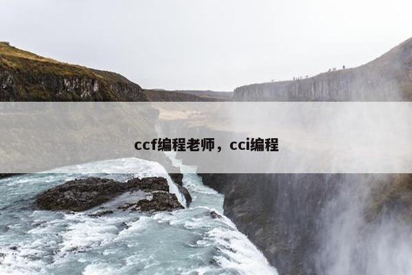 ccf编程老师，cci编程