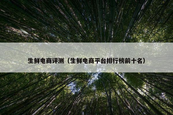 生鲜电商评测(生鲜电商平台排行榜前十名) 生鲜电商评测(生鲜电商平台排行榜前十名)