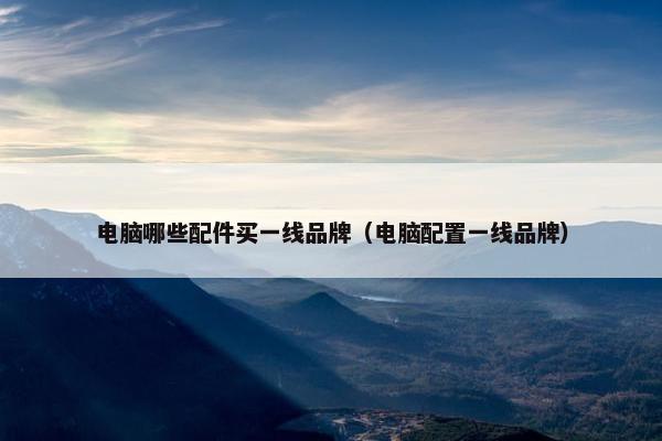 电脑哪些配件买一线品牌（电脑配置一线品牌）