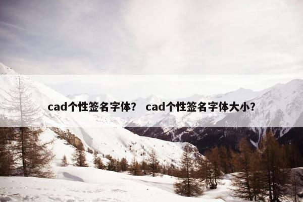 cad个性签名字体？ cad个性签名字体大小？