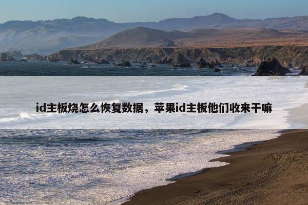 id主板烧怎么恢复数据，苹果id主板他们收来干嘛