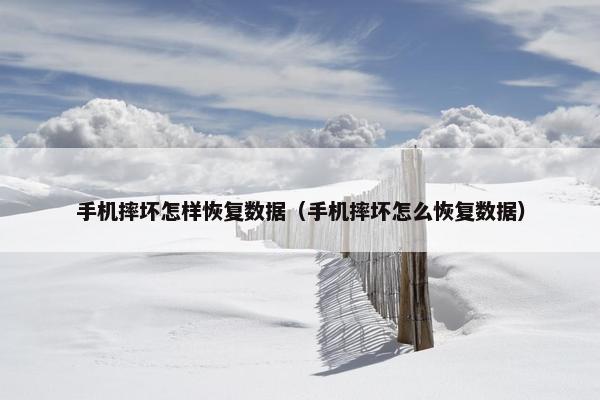 手机摔坏怎样恢复数据(手机摔坏怎么恢复数据) 手机摔坏怎样恢复数据(手机摔坏怎么恢复数据)
